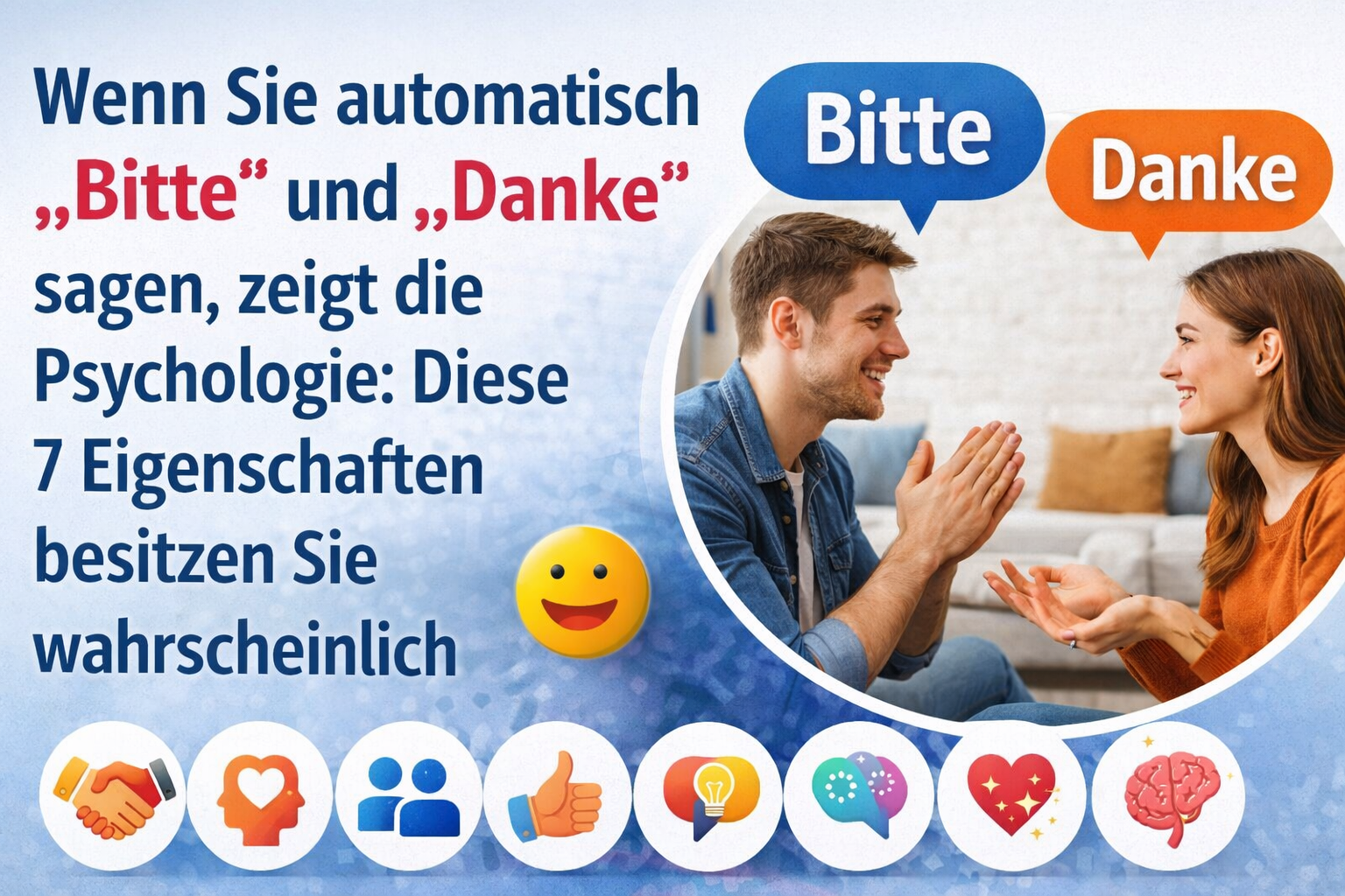 Psychologische Eigenschaften durch Höflichkeit