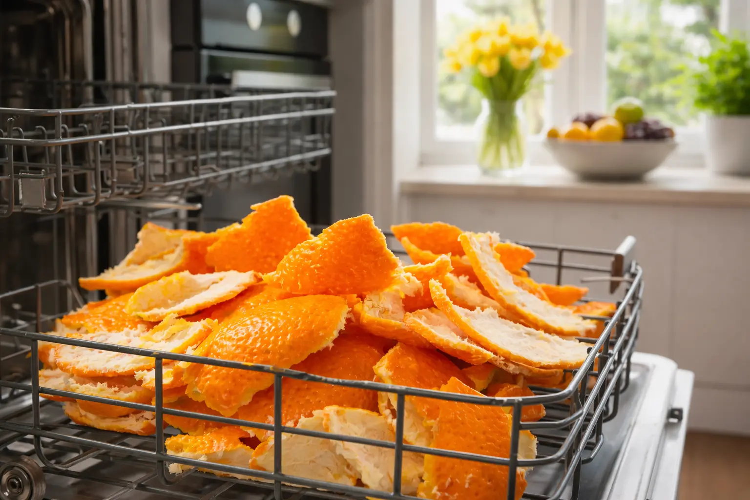Werfen Sie Orangenschalen nicht weg – nutzen Sie sie stattdessen, um den schlechten Geruch aus der Spülmaschine zu entfernen